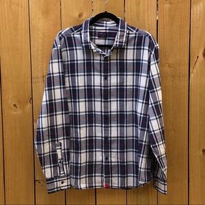 UNTUCKit XL men’s long sleeve cotton plaid shirt